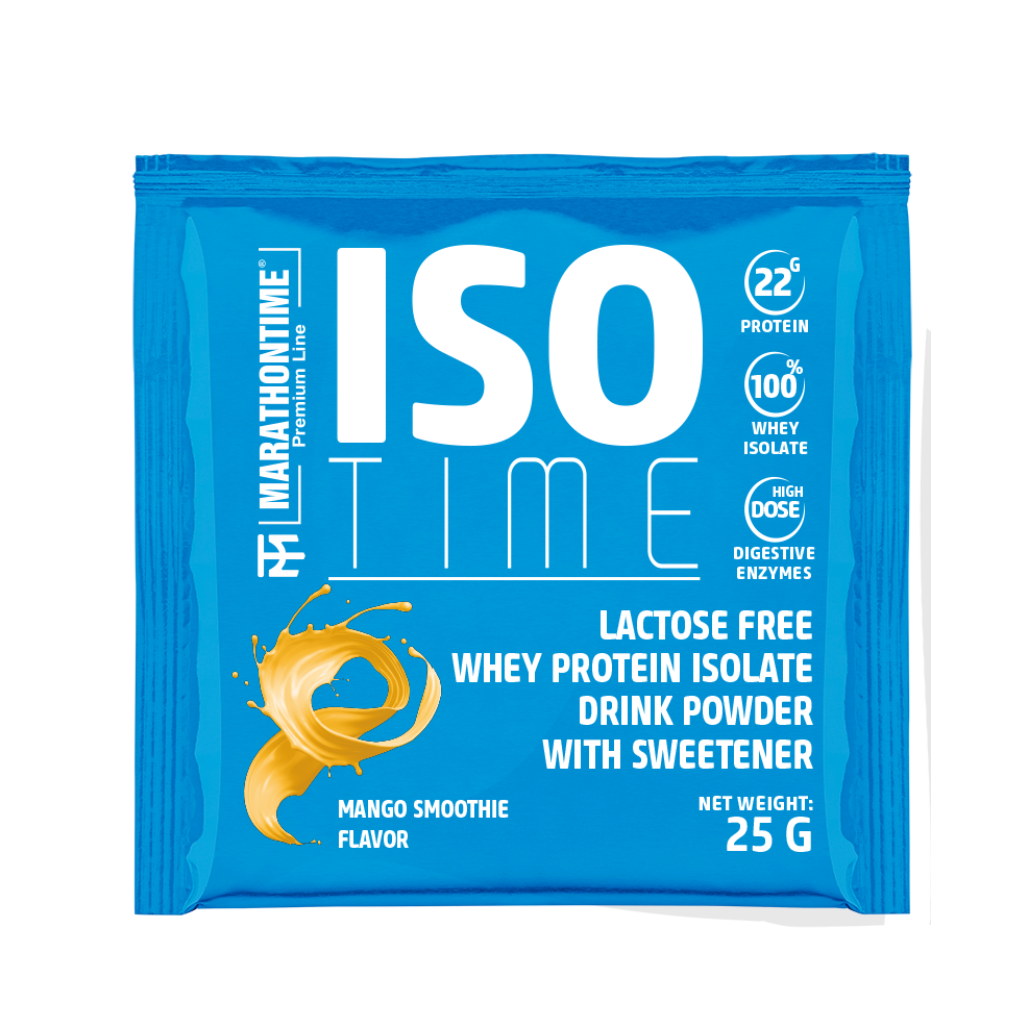 Iso Time Mango Smoothie fehérjeizolátum Laktózmentes 25g