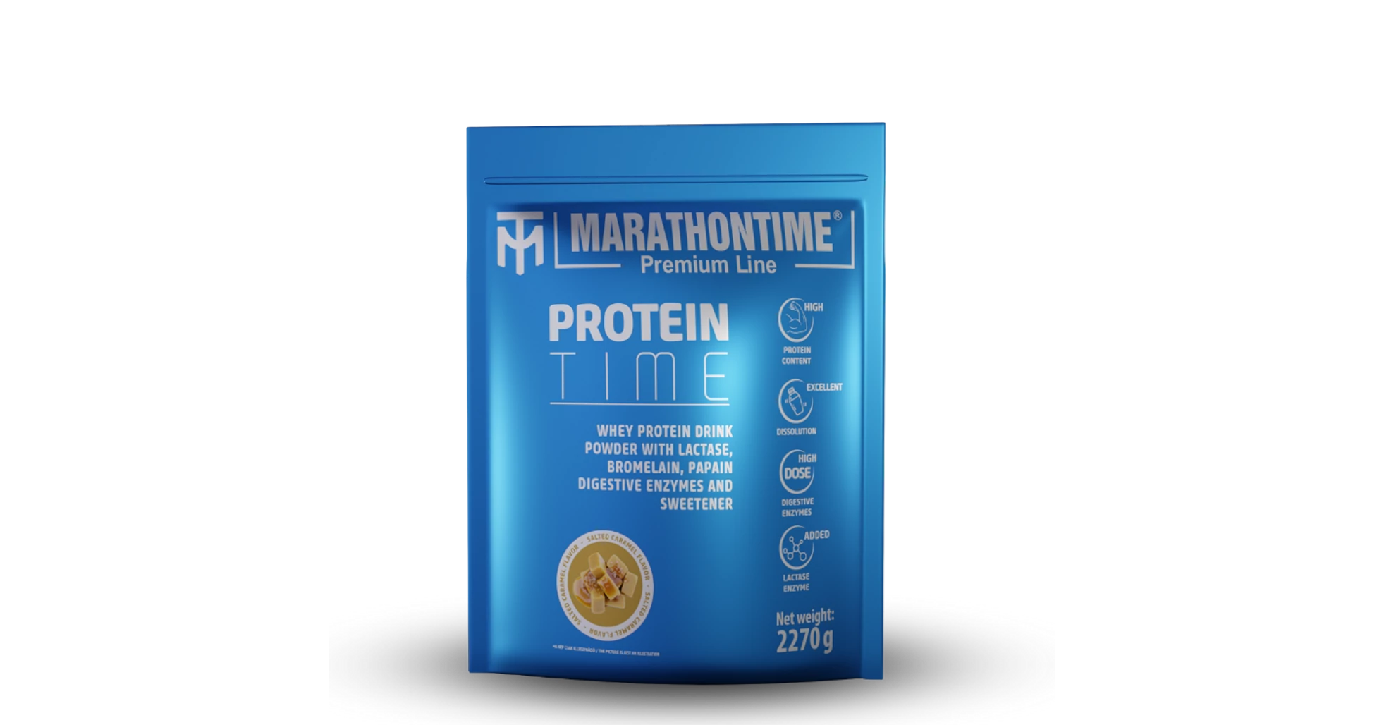 Protein Time Laktázenzimmel Dúsított fehérje Sós Karamell íz 2270g | 29 ...