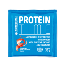 Protein Time Laktázenzimmel Dúsított fehérje Fehér csokoládé - Eper íz  30g