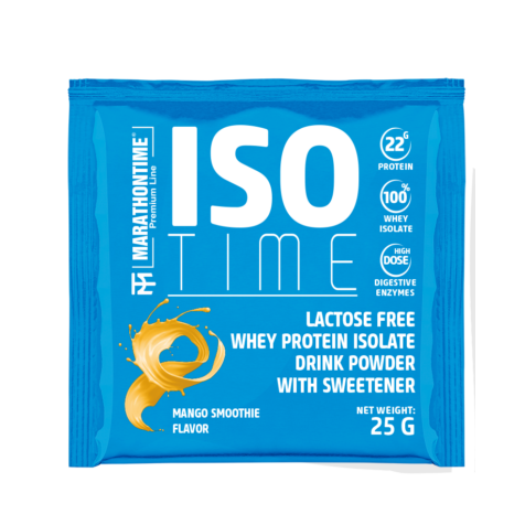 Iso Time Mango Smoothie  25g Laktózmentes  új formula étrend-kiegészítő Marathontime prémium minőség