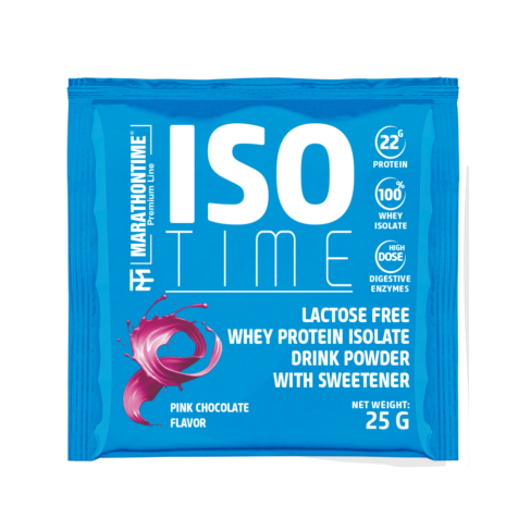 Iso Time Pink Csokoládé 30g Laktózmentes  új formula étrend-kiegészítő Marathontime prémium minőség