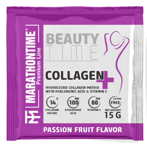 Collagen Plus 15g Passion Fruit íz  új formula étrend-kiegészítő Marathontime prémium minőség