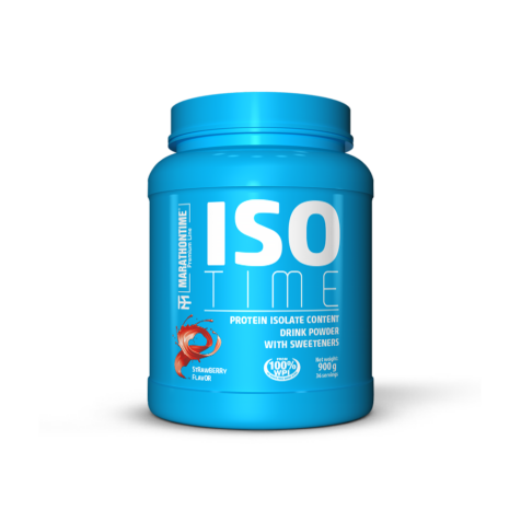 Iso Time 900 g eper íz  új formula étrend-kiegészítő Marathontime prémium minőség