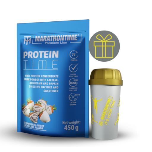 Protein Time with Lactase Enzyme Enriched Protein Strawberry - White Chocolate Flavor 450g