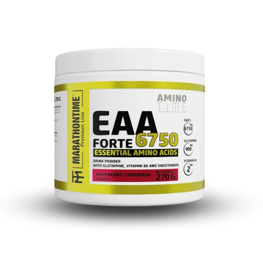 EAA Forte – esszenciális aminosav italpor, L-Glutaminnal, Steviaval, 2 gyümölcsös ízben - 270g
