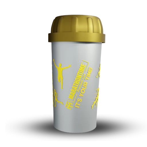 Shaker White - with gold cap 350ml - The Runner -