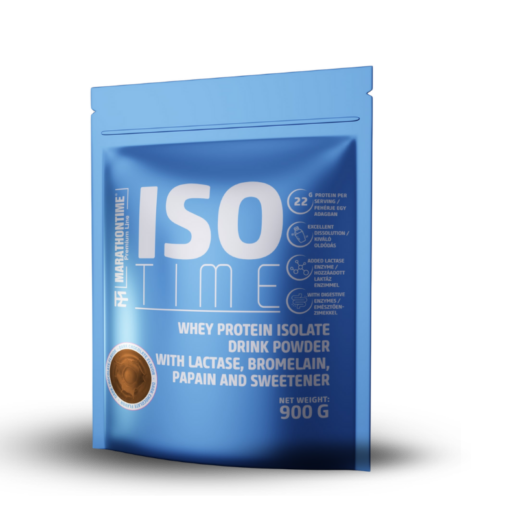 Iso Time Étcsokoládé fehérjeizolátum Laktázenzimmel Dúsítva 900g