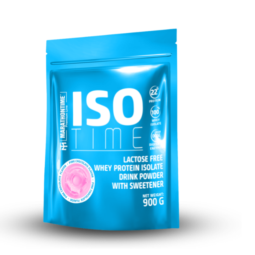 Iso Time Pink Csokoládé 900g Laktózmentes  új formula étrend-kiegészítő Marathontime prémium minőség