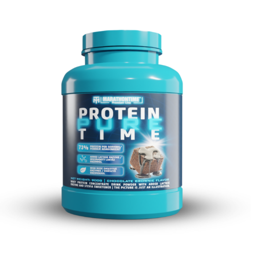 A Pure Protein Time - Laktázenzimmel Dúsított Fehérje koncetrátum Steviával 900g - Csokis Brownie íz