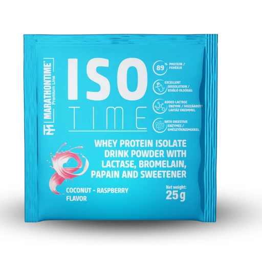 Iso Time Raspberry Coconut protein isolate Enriched with lactase enzyme 25g