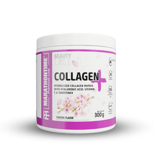 Collagen Plus 300g Sakura íz  új formula étrend-kiegészítő Marathontime prémium minőség