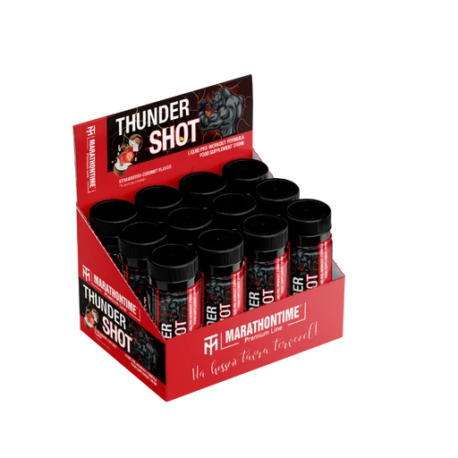 12 pcs. Thunder Pre-workout energizing SHOT, Strawberry-Coconut flavor