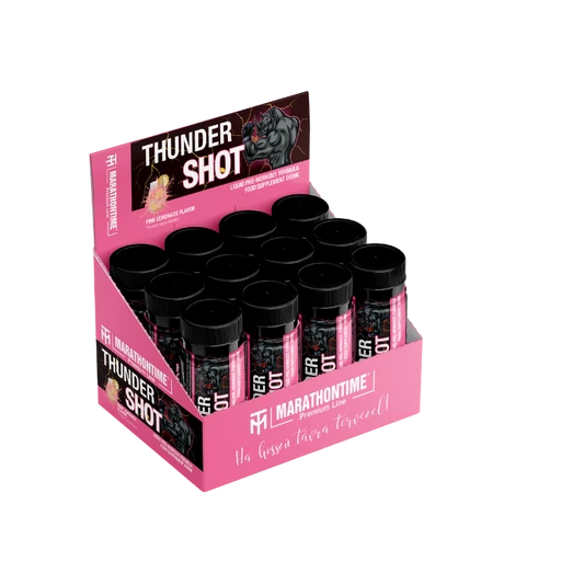12 db. Thunder Edzés előtti energizáló SHOT, Pink Limonádé ízben