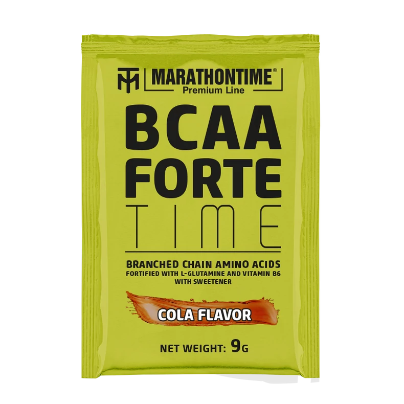 BCAA Forte Time 9 g kóla íz   új izomépítő Marathontime formula prémium minőség 