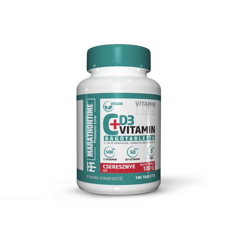 MT VitaminC +D3 rágótabletta cinkkel 100tabs Cseresznye EU