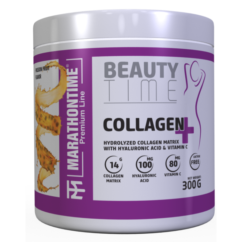 Collagen Plus 300g Passion Fruit íz  új formula étrend-kiegészítő Marathontime prémium minőség