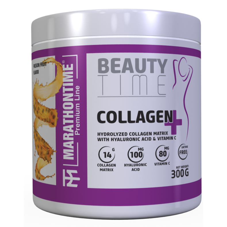 Collagen Plus 300g Passion Fruit íz  új formula étrend-kiegészítő Marathontime prémium minőség
