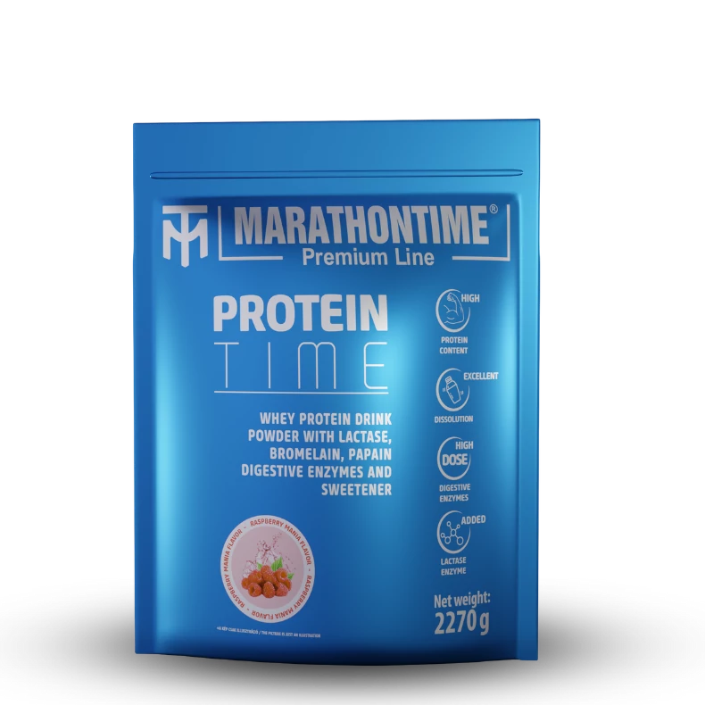 Protein Time Laktázenzimmel Dúsított fehérje Málna Mánia íz 2270g