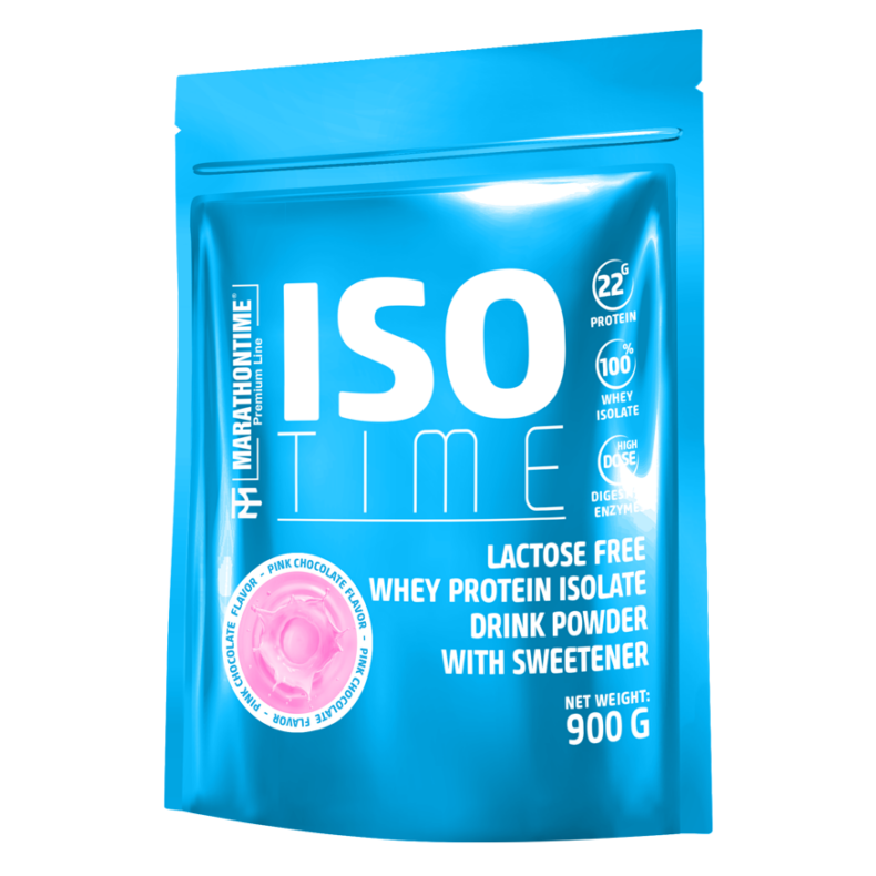 Iso Time Pink Csokoládé 900g Laktózmentes  új formula étrend-kiegészítő Marathontime prémium minőség