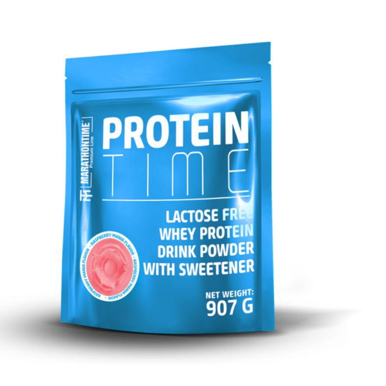 Protein Time Laktázenzimmel Dúsított fehérje Málna Mánia íz 907g