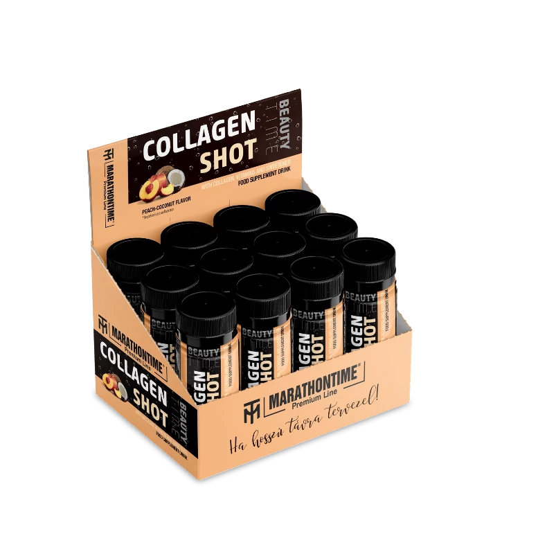 12 db. Collagen SHOT, 10000 mg.  kollagénnel, Barack-Kókusz ízben