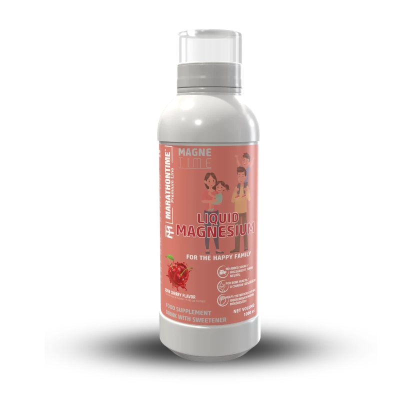 Magnesium Liquid 1000ml, for the whole family, Cherry flavor