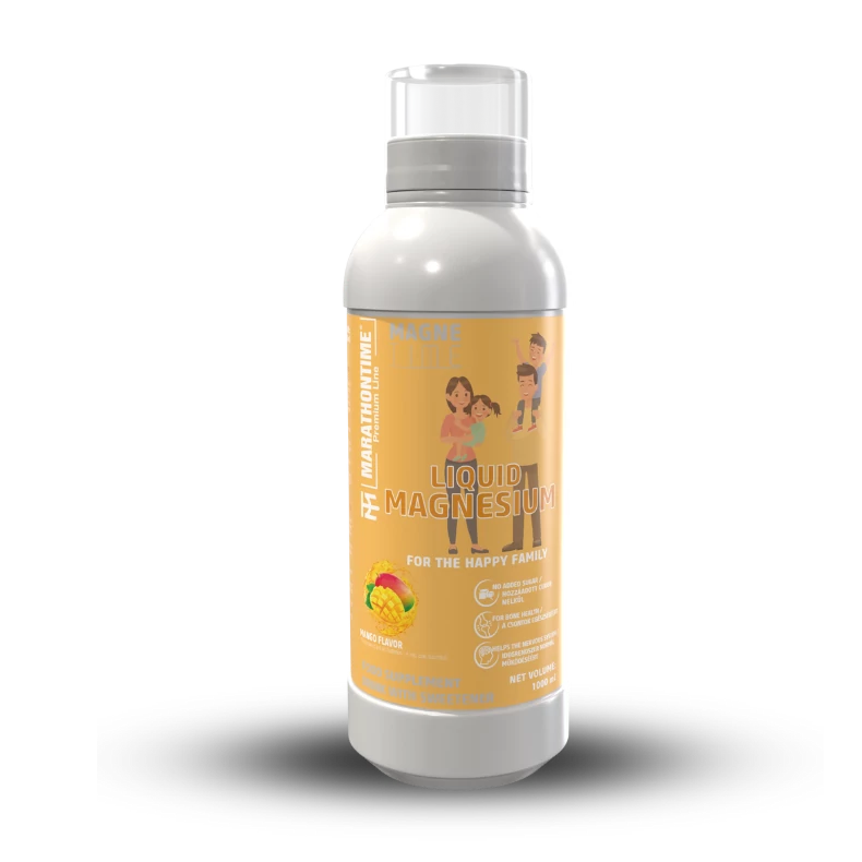 Magnesium Liquid 1000ml, for the whole family, Mango flavor