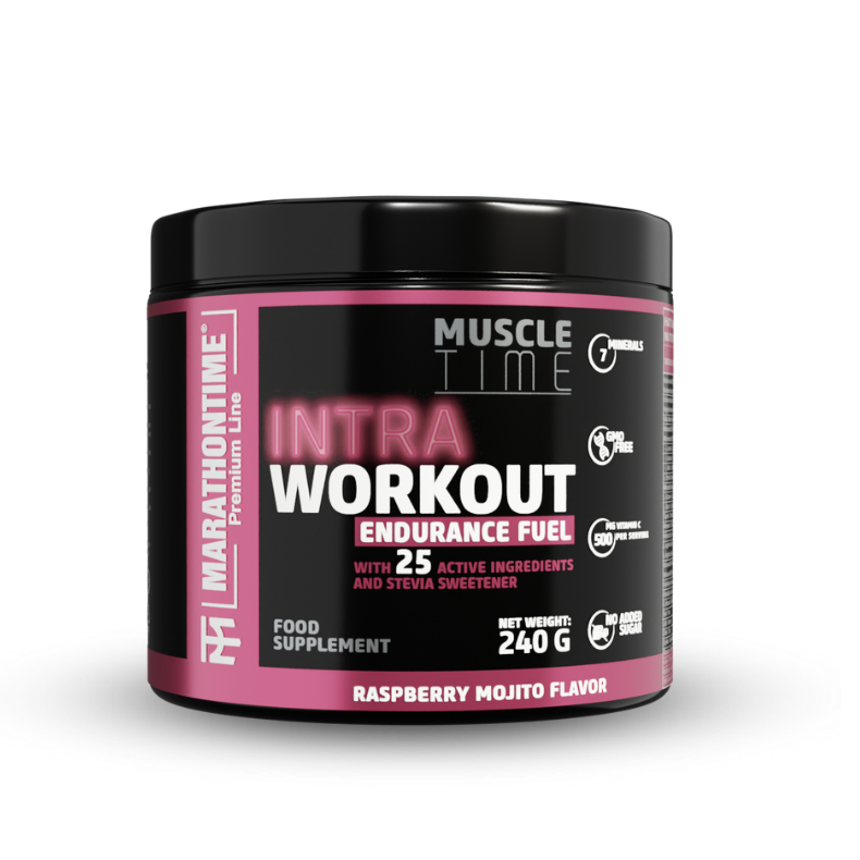 Intra Workout caffeine-free energizer with Stevia and 25 valuable ingredients, 3 flavors, 2 packages