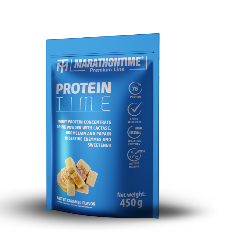 Protein Time with Lactase Enzyme Enriched Protein Salted Caramel Flavor 450g