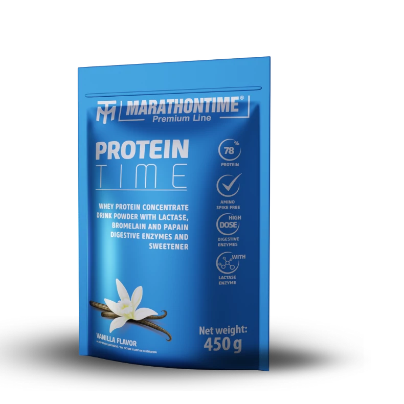 Protein Time with Lactase Enzyme Enriched Protein Vanilla Flavor 450g