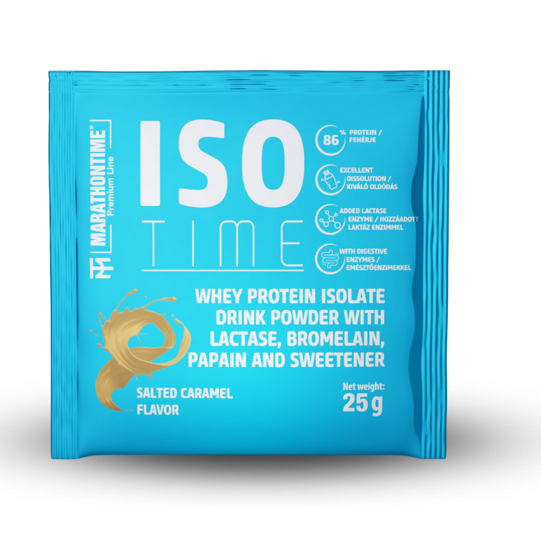 Iso Time Salted Caramel protein isolate Enriched with lactase enzyme 25g