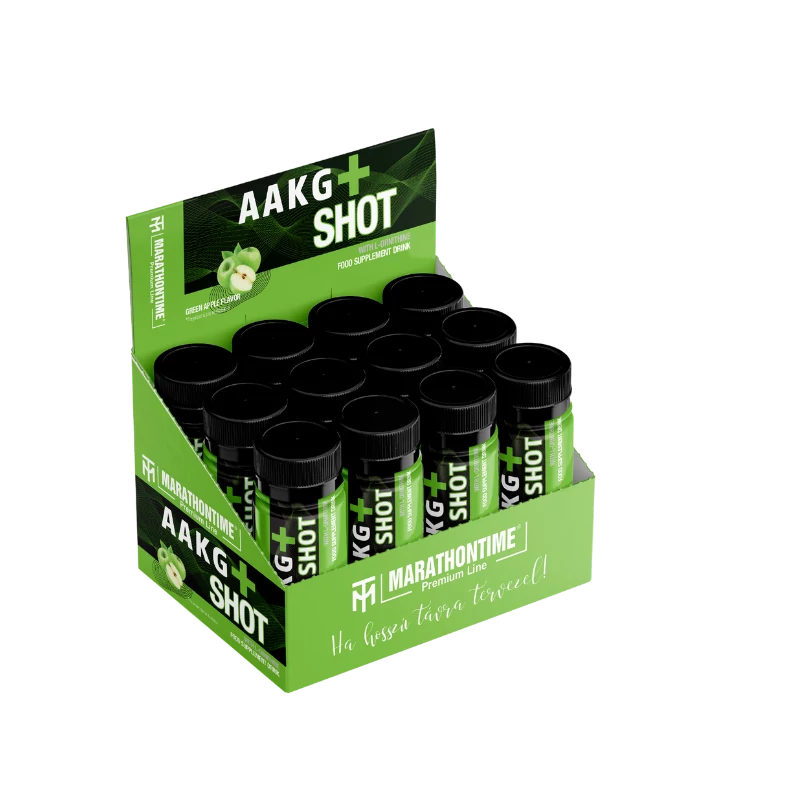 12 pcs. AAKG+ Ornithine Shot 60ml Green Apple flavor