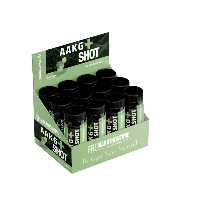 12 pcs. AAKG+ Ornithine Shot 60ml Green Apple flavor
