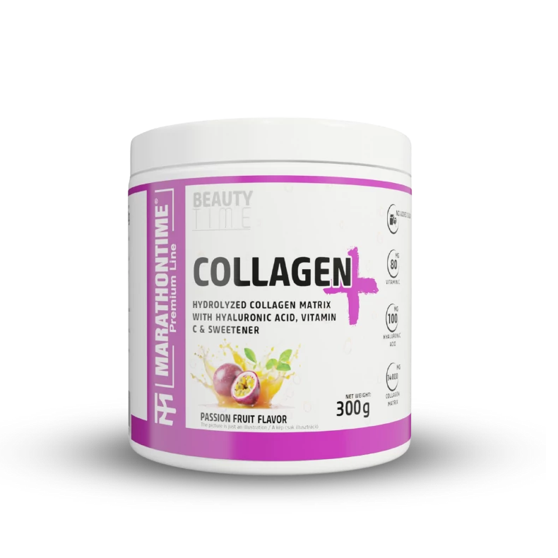 Collagen Plus 300g Passion Fruit íz  új formula étrend-kiegészítő Marathontime prémium minőség
