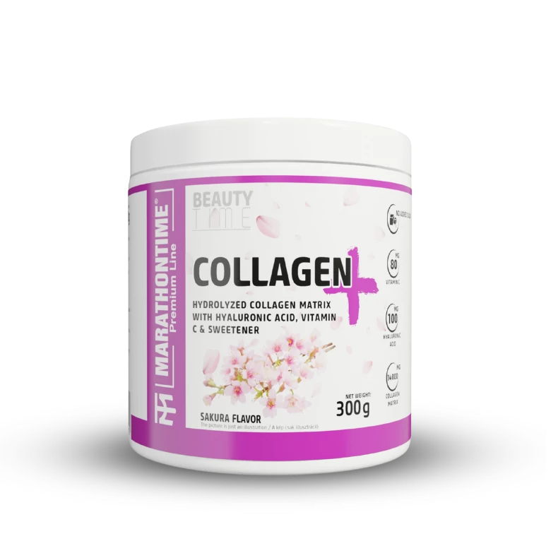 Collagen Plus 300g Sakura íz  új formula étrend-kiegészítő Marathontime prémium minőség
